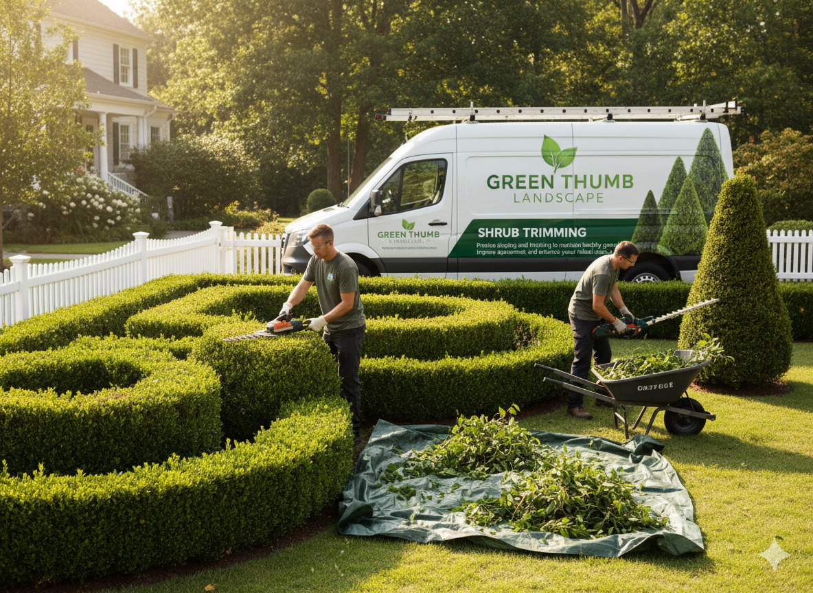 Professional shrub trimming service